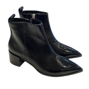 Everlane Boots size 6.5 Black Patent Leather Pointed Toe Made Italy NWOB